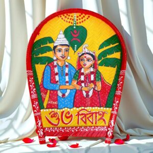 Arushis Boron Kulo for Bengali Wedding, Marriage, Kulo, Biyer Kulo, Pooja Samagri Keeper Tray, Kulo, Soop, Made of Bamboo 45.7x35.6 cm (18x14inch), Large Size
