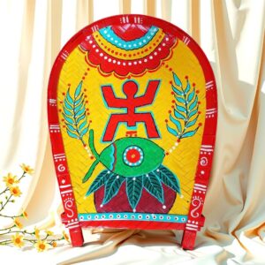 Arushis Boron Kulo for Bengali Marriage, Wedding Kulo, Pooja Samagri Keeper Tray, Perfect for Puja and Poila Boisakh, Bengali Art Decor, Soop, Made of Bamboo 45.7x35.6 cm (18x14inch), Large Size