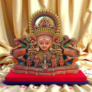 Arushis Maa Durga Murti, Durga Idol, Bengali Traditional Statue, Decorative Idol for Home and Pooja Room, 29 x 33 cm, Home decor & for Gifting