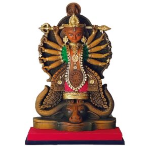Arushis Maa Durga Idol, Goddess Durga Family, Devi, Bengali Statue for Gifting & Home Decor | Polyresin Handmade Bengali Traditional Statue, Decorative Idol for Home and Pooja Room, 35 x 24 cm, Home decor & for Gifting