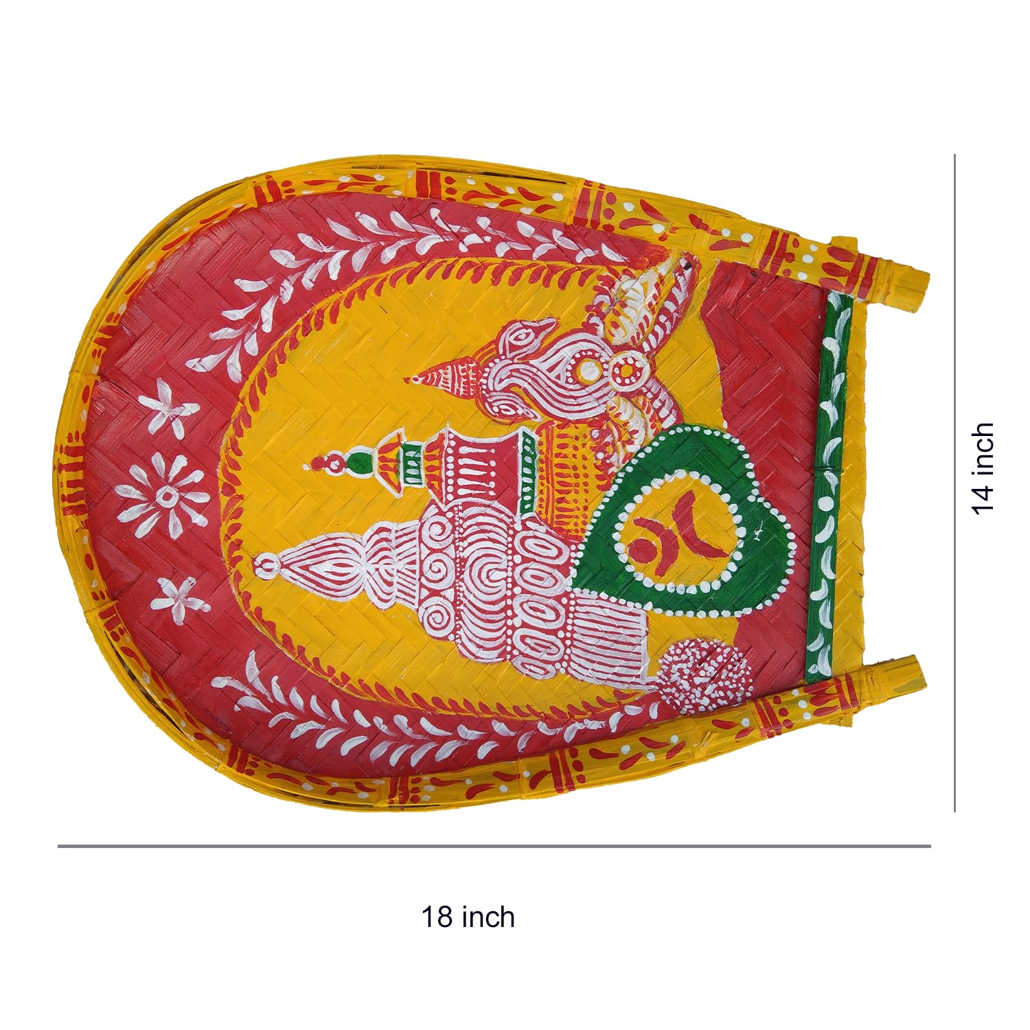 Arushis Boron Kulo for Bengali Wedding, Unique Design Marriage, Kulo, Pooja Samagri Keeper Tray, Kulo, Soop, Made of Bamboo 45.7x35.6 cm (18x14inch), Large Size - Image 2