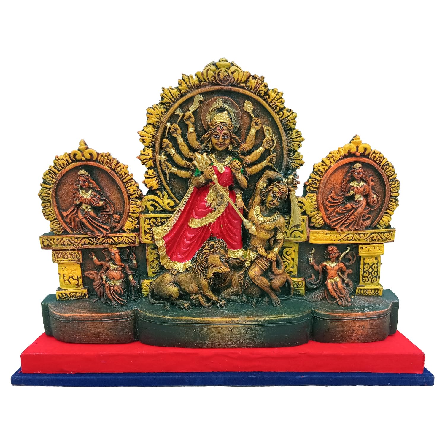 Arushis Durga Idol, Durga Murti Bengali Style Decorative Statue, 35 cm x 26 cm, Traditional Home Decor & for Gifting - Image 2
