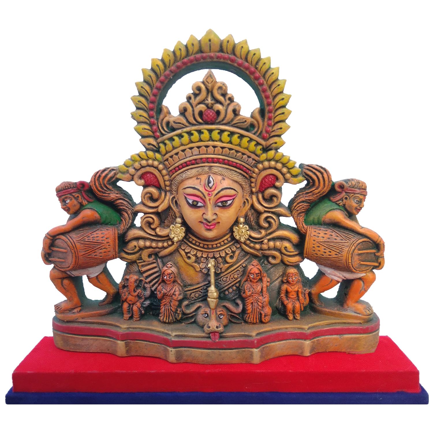 Arushis Maa Durga Murti, Durga Idol, Bengali Traditional Statue, Decorative Idol for Home and Pooja Room, 29 x 33 cm, Home decor & for Gifting - Image 2