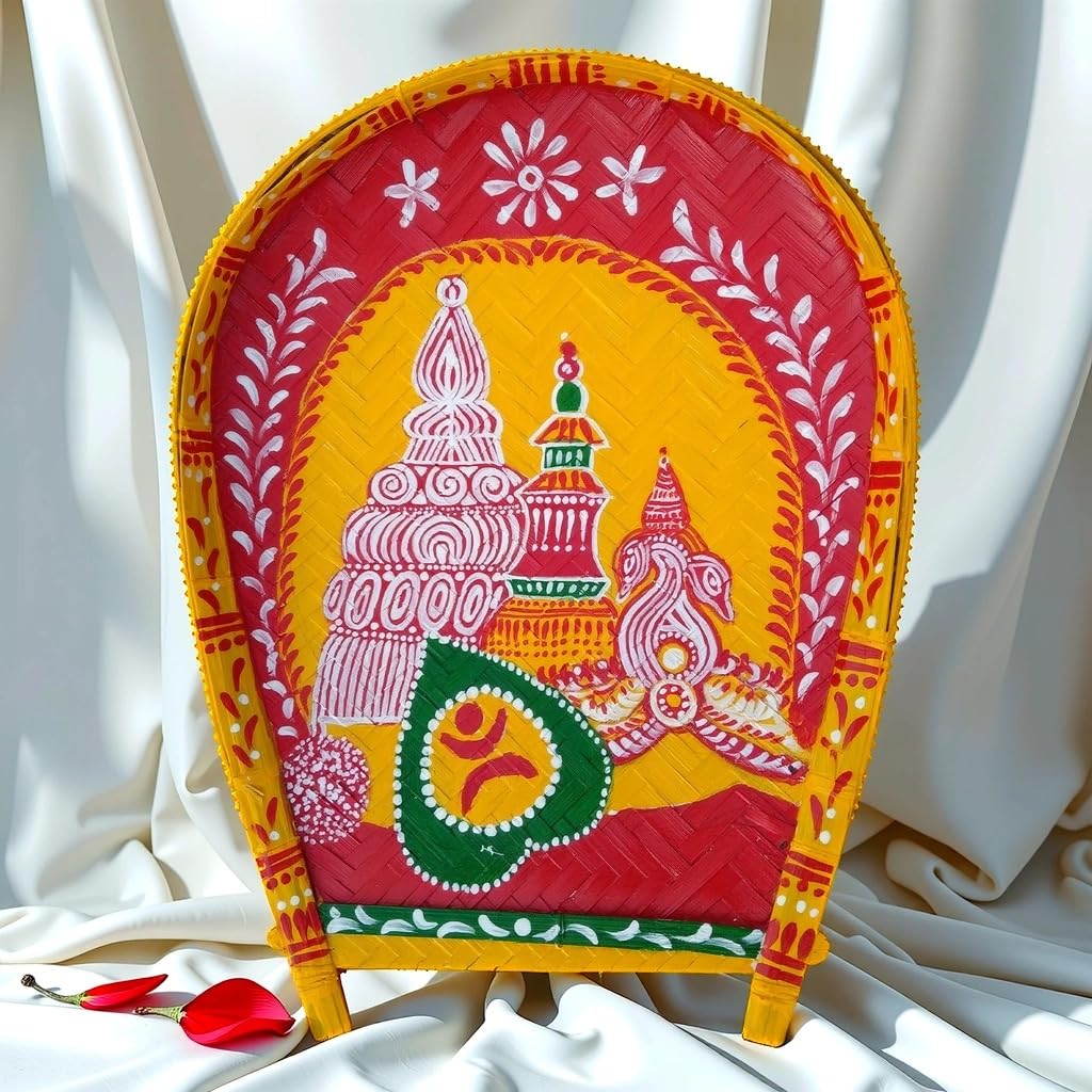 Arushis Boron Kulo for Bengali Wedding, Unique Design Marriage, Kulo, Pooja Samagri Keeper Tray, Kulo, Soop, Made of Bamboo 45.7x35.6 cm (18x14inch), Large Size - Image 3