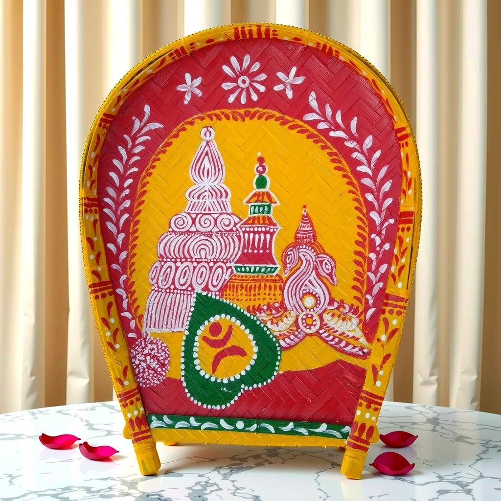 Arushis Boron Kulo for Bengali Wedding, Unique Design Marriage, Kulo, Pooja Samagri Keeper Tray, Kulo, Soop, Made of Bamboo 45.7x35.6 cm (18x14inch), Large Size - Image 5
