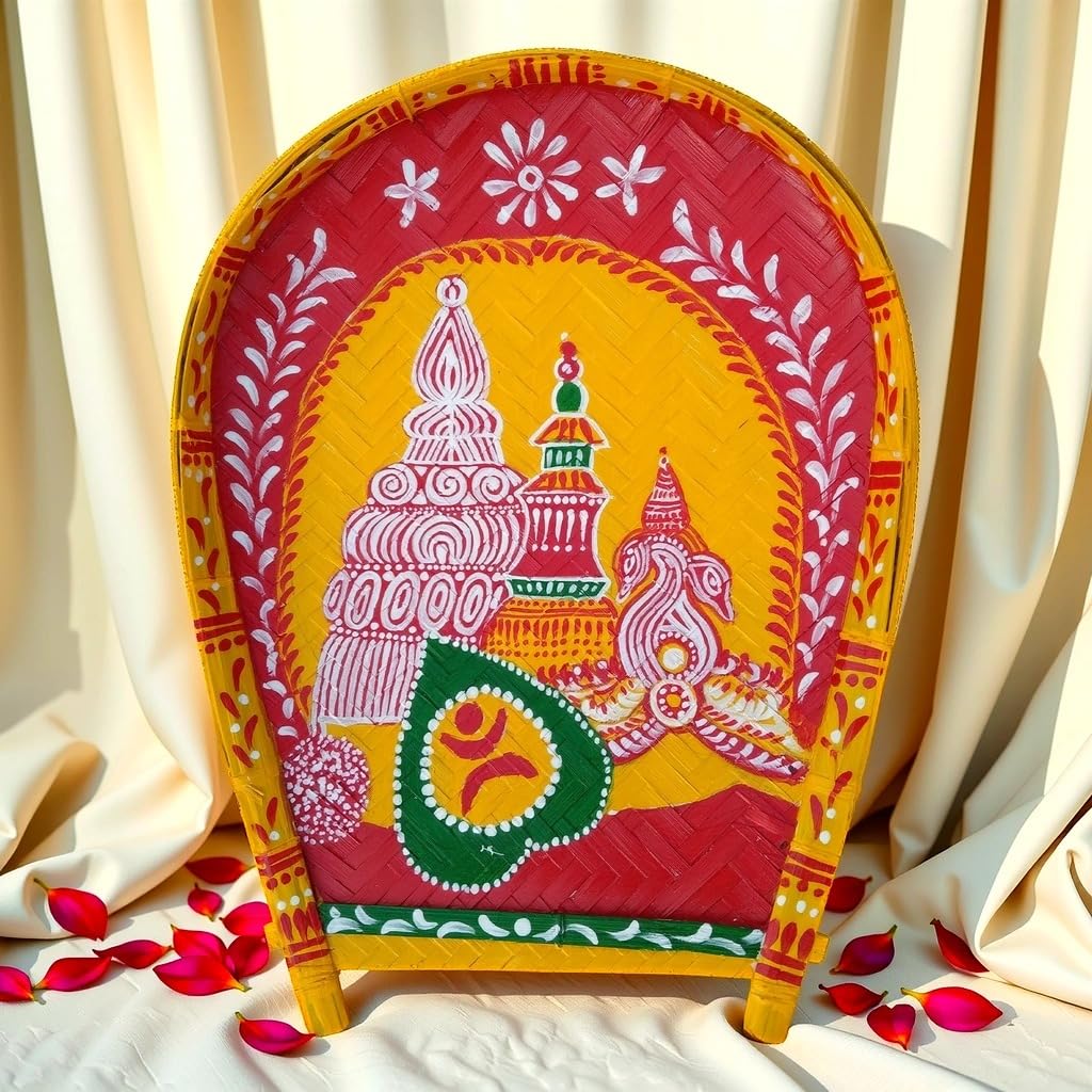Arushis Boron Kulo for Bengali Wedding, Unique Design Marriage, Kulo, Pooja Samagri Keeper Tray, Kulo, Soop, Made of Bamboo 45.7x35.6 cm (18x14inch), Large Size - Image 6